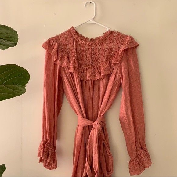 Sold❤️SALE❤️Doen pink Hillside dress long sleeve - Picture 11 of 11